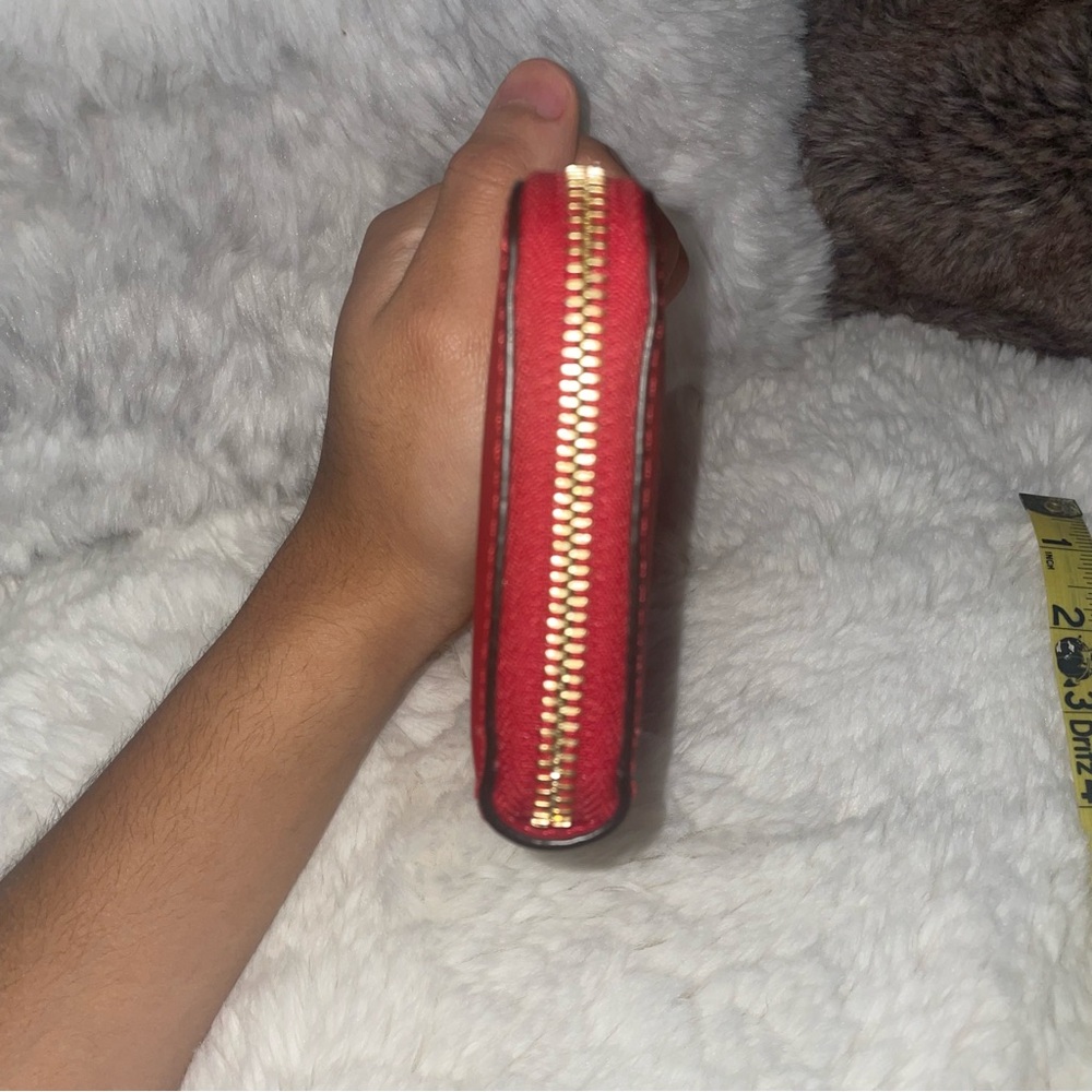 Red saffiano leather Continental wallet large Michael Kors wallet - Picture 12 of 16